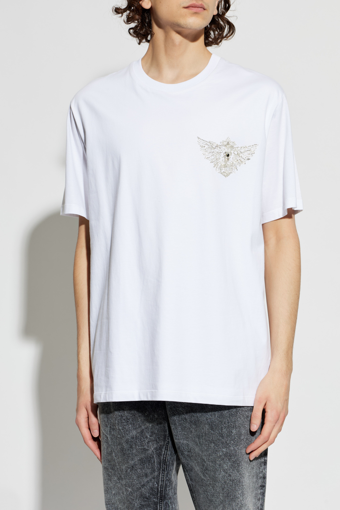 Balmain T-shirt with a shiny applique | Men's | Vitkac